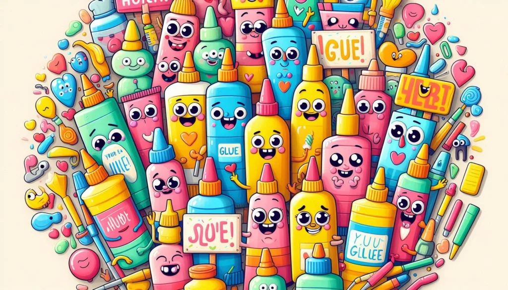 Sticky Glue Puns