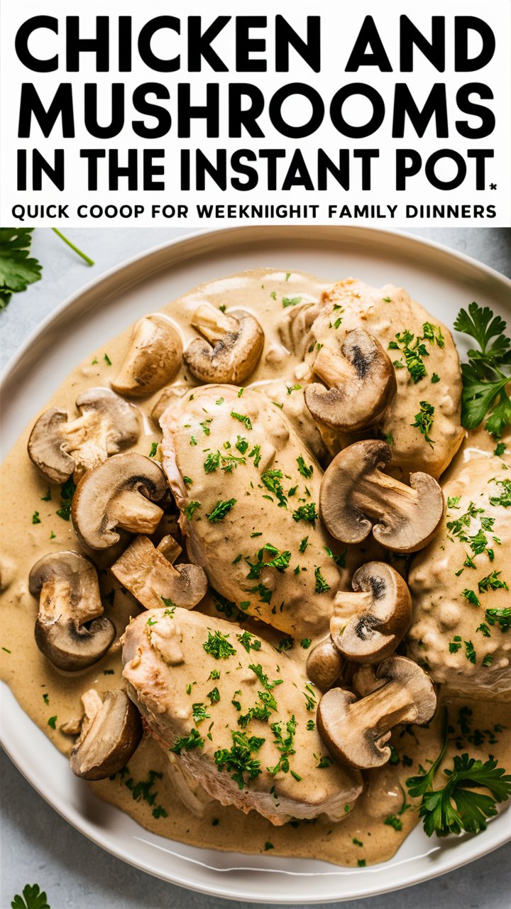 Chicken and Mushrooms in the Instant Pot