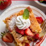 Keto Strawberry Rhubarb Dump Cake