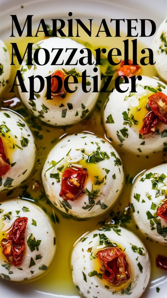 Dinner Ideas Italian Salsa Verde Marinated Mozzarella