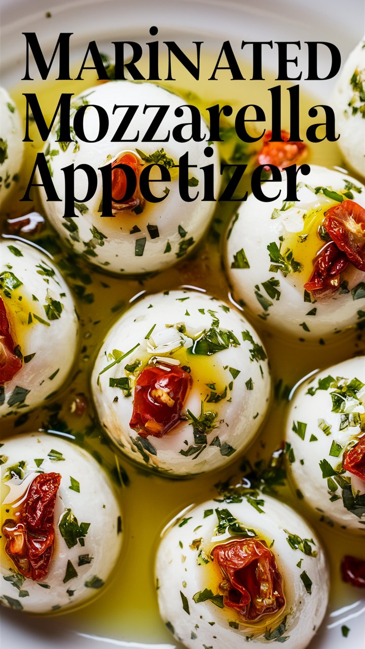 Dinner Ideas Italian Salsa Verde Marinated Mozzarella