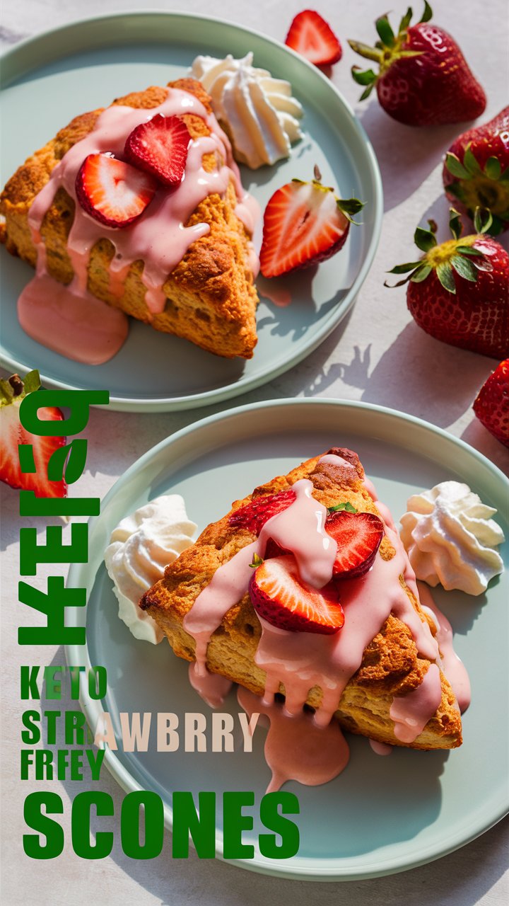 Keto Strawberry Cream Cheese Scones