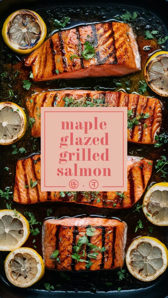 Grilled Salmon with Maple Soy Glaze