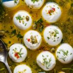 Italian Salsa Verde Marinated Mozzarella