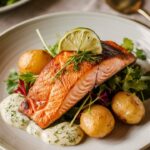 Salmon Cutlets with Lime and Coriander Butter