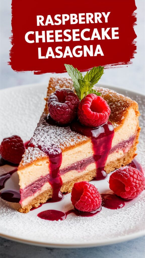 Raspberry Cheesecake Lasagna