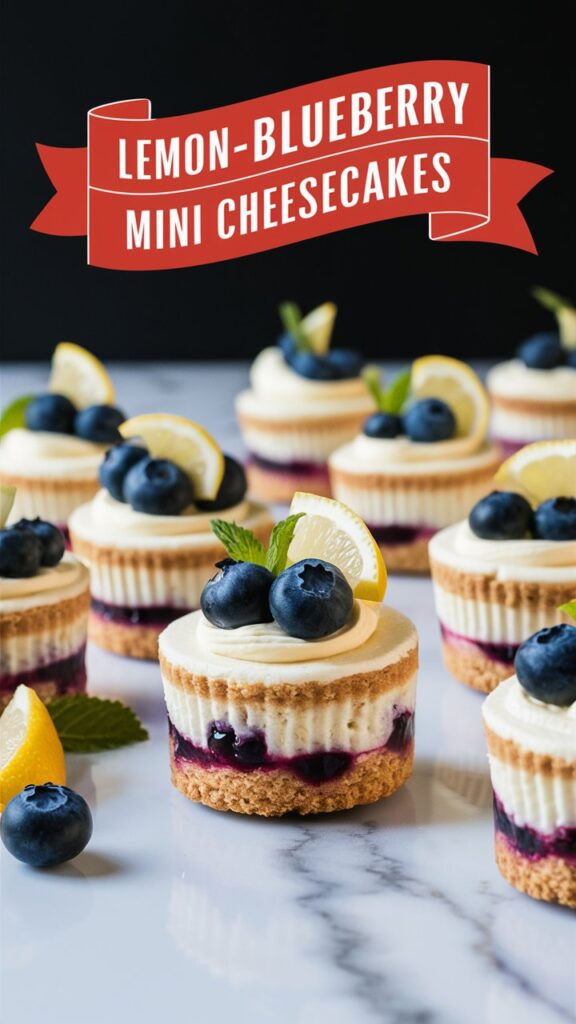 Lemon-Blueberry Mini Cheesecakes