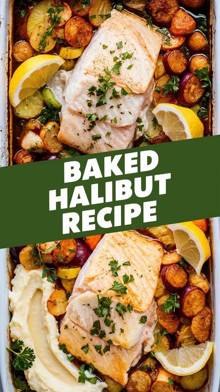 Baked Halibut with Lemon and Garlic