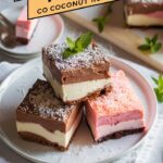 No-bake Neapolitan Coconut Ice Slice