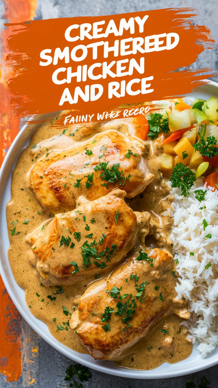 Creamy Smothered Chicken and Rice