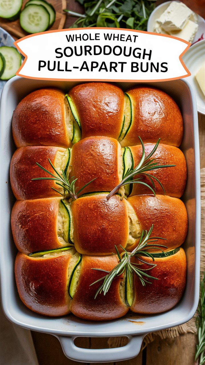 Whole Wheat Sourdough Pull-Apart Buns