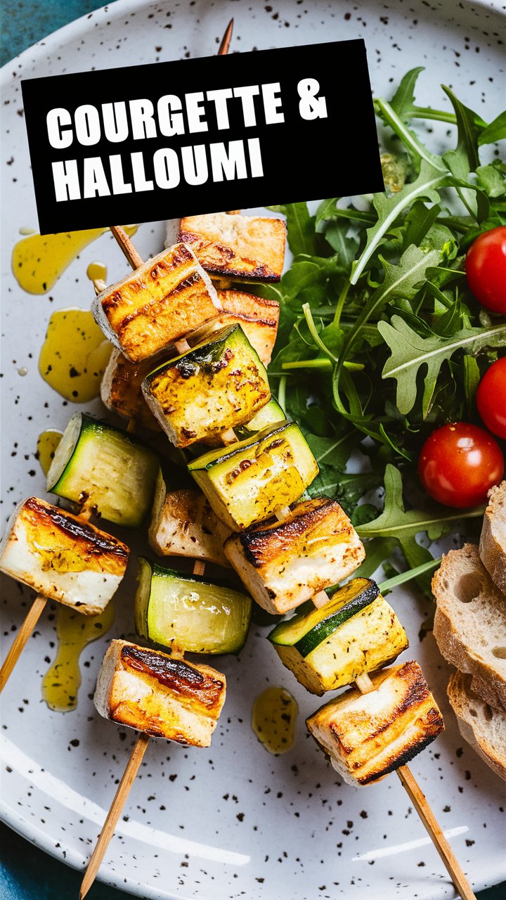 Courgette & Halloumi Skewers