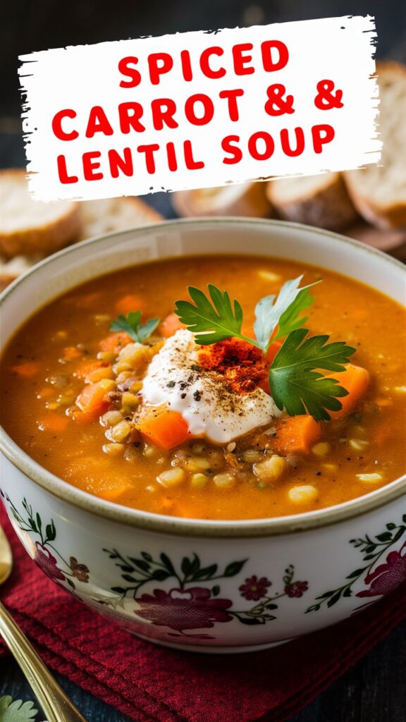 Spiced Carrot & Lentil Soup