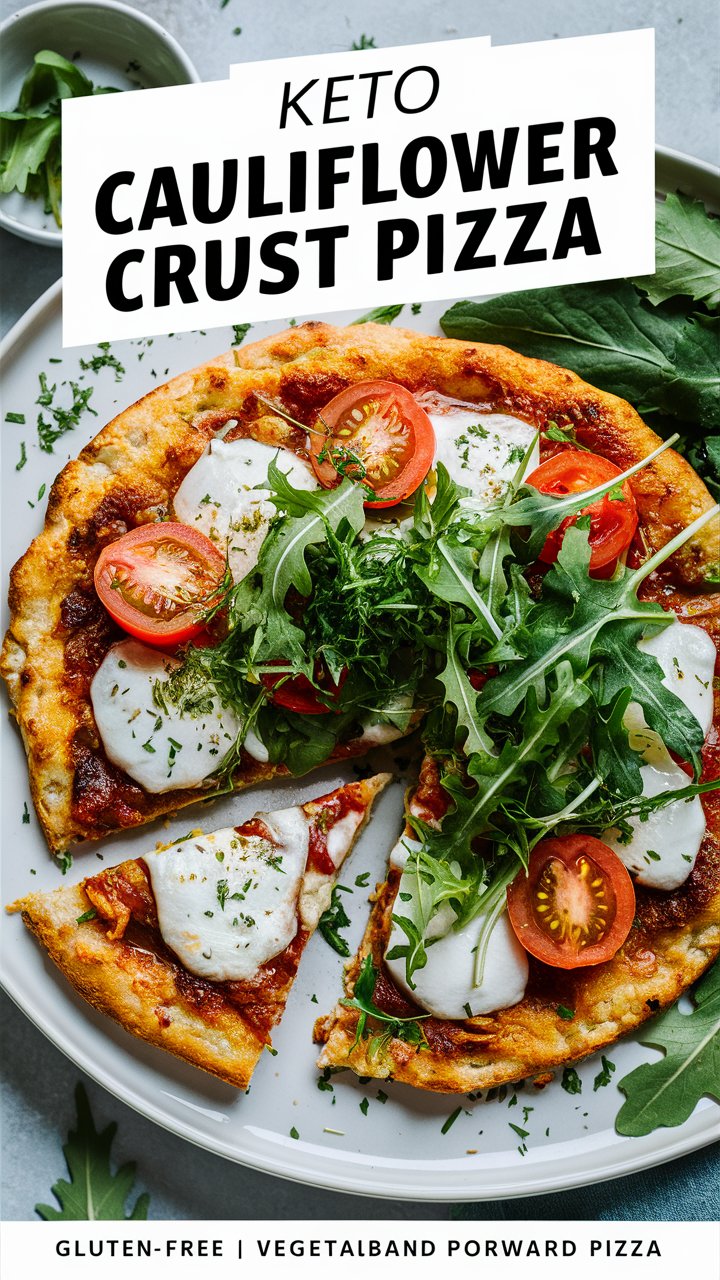 Keto Cauliflower Crust Pizza