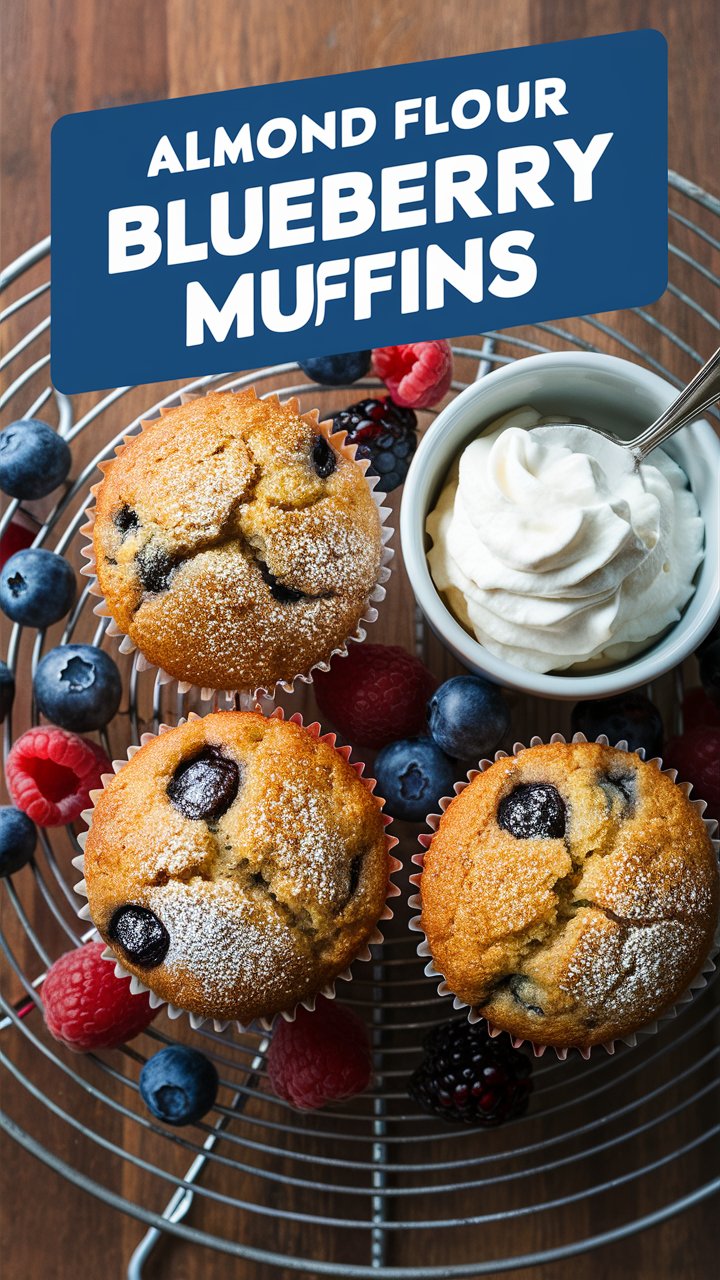 Almond Flour Blueberry Muffins