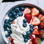 Keto Red White and Blue Cheesecake Salad