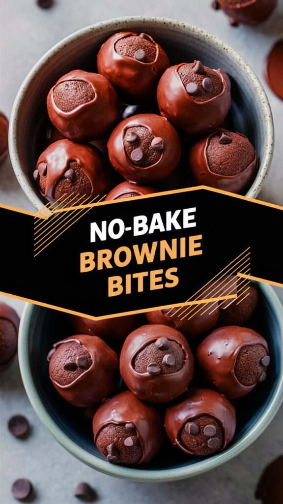 No Bake Brownie Bites