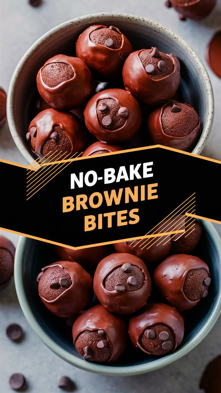 No Bake Brownie Bites