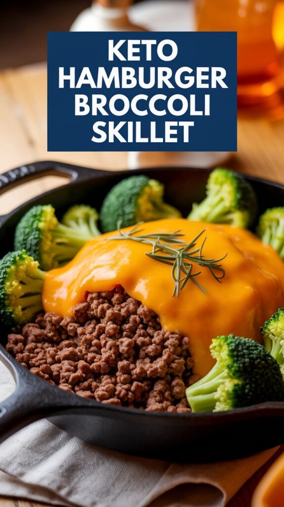 Keto Hamburger Broccoli Skillet