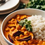 Best Harissa Aubergine Curry with Chickpeas and Coconut Recipe