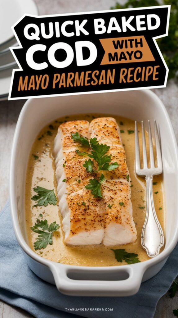 Quick Baked Cod with Creamy Parmesan Topping