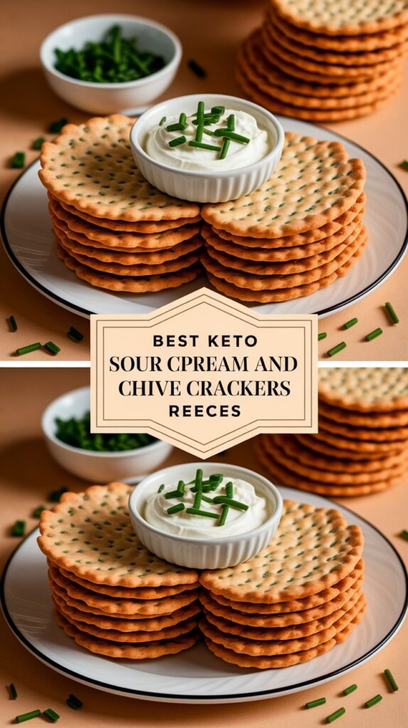 Best Keto Sour Cream and Chive Crackers Recipe