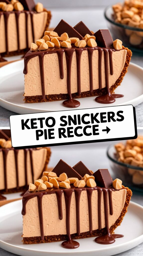 Keto Snickers Pie Recipe